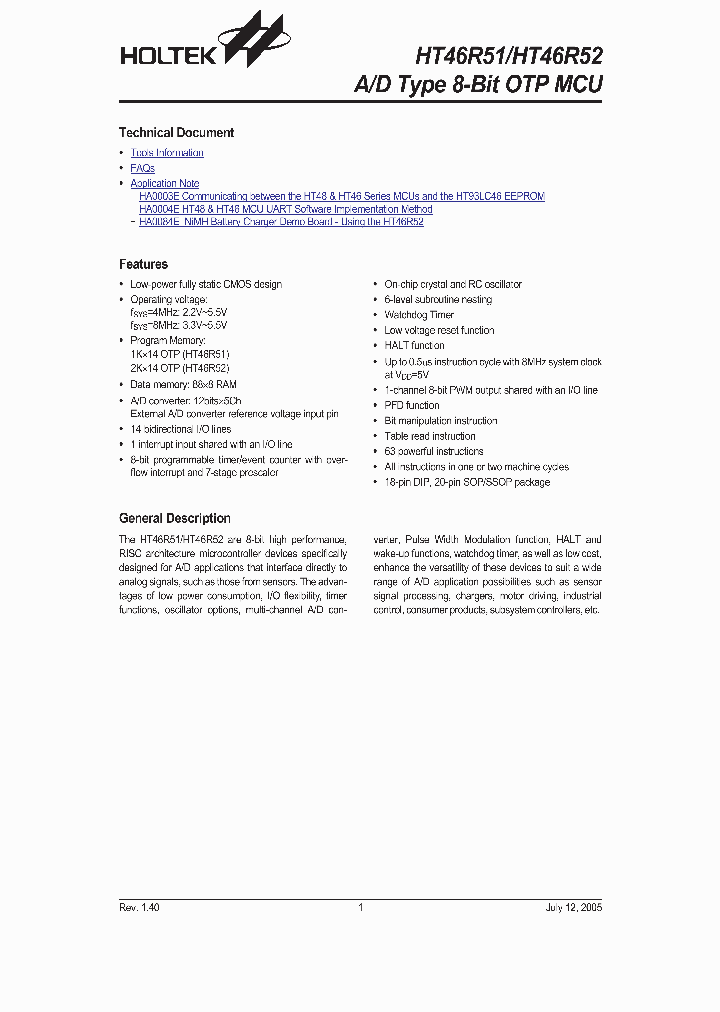 HT46R51_300659.PDF Datasheet