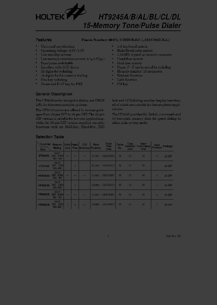 HT9245_294444.PDF Datasheet