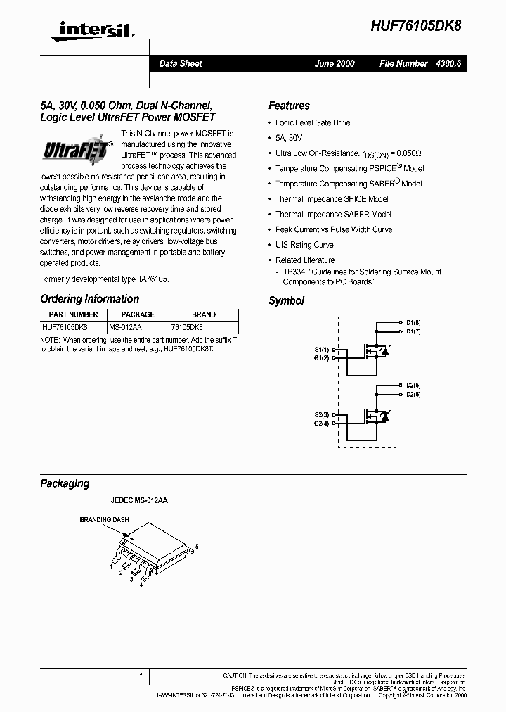 HUF76105DK8_249896.PDF Datasheet