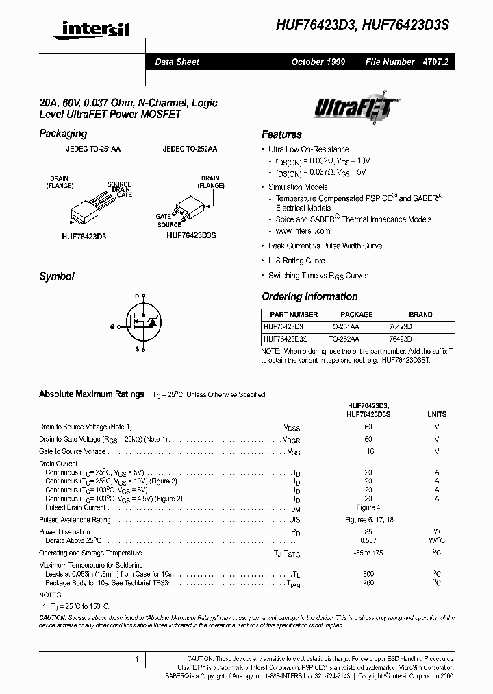 HUF76423D3S_288255.PDF Datasheet