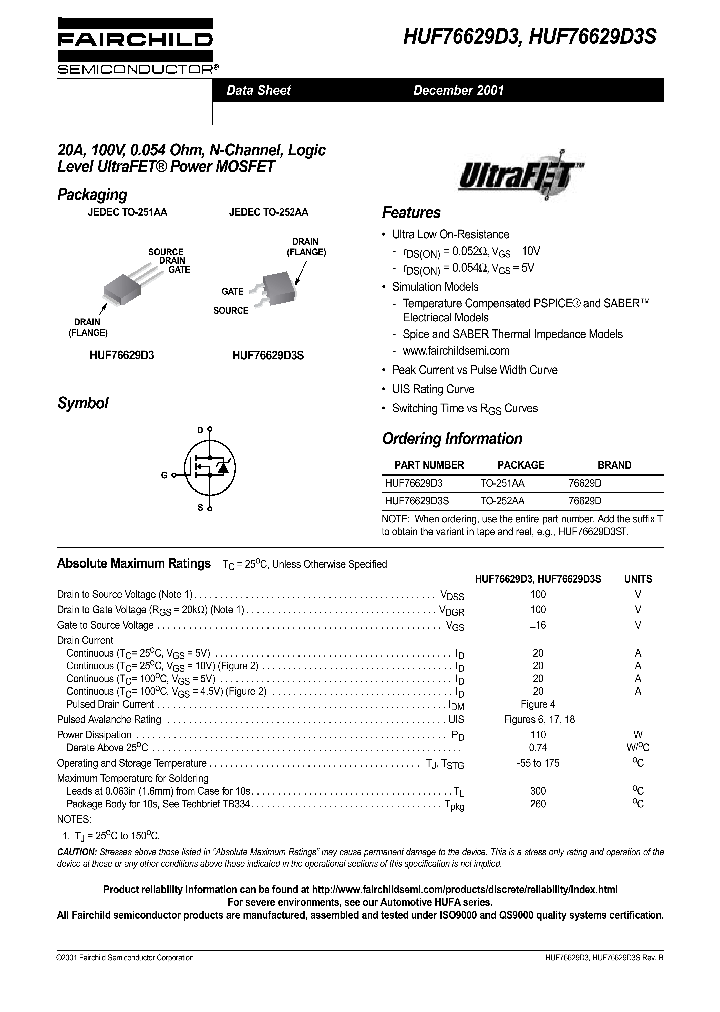 HUF76629D3_297475.PDF Datasheet