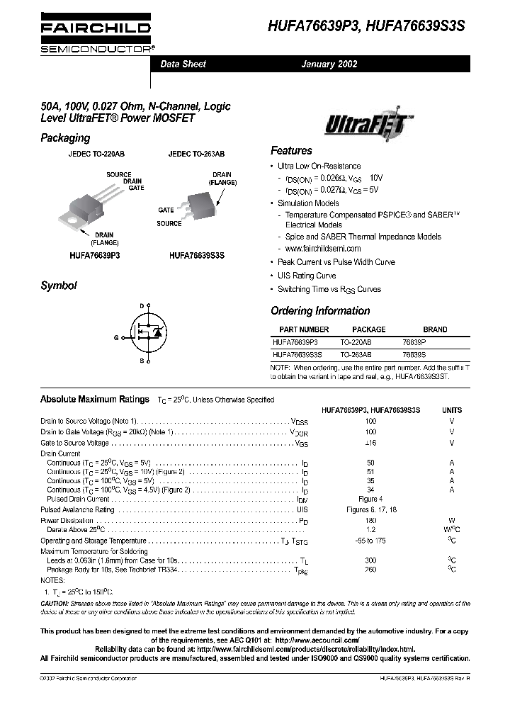 HUFA76639P_233578.PDF Datasheet