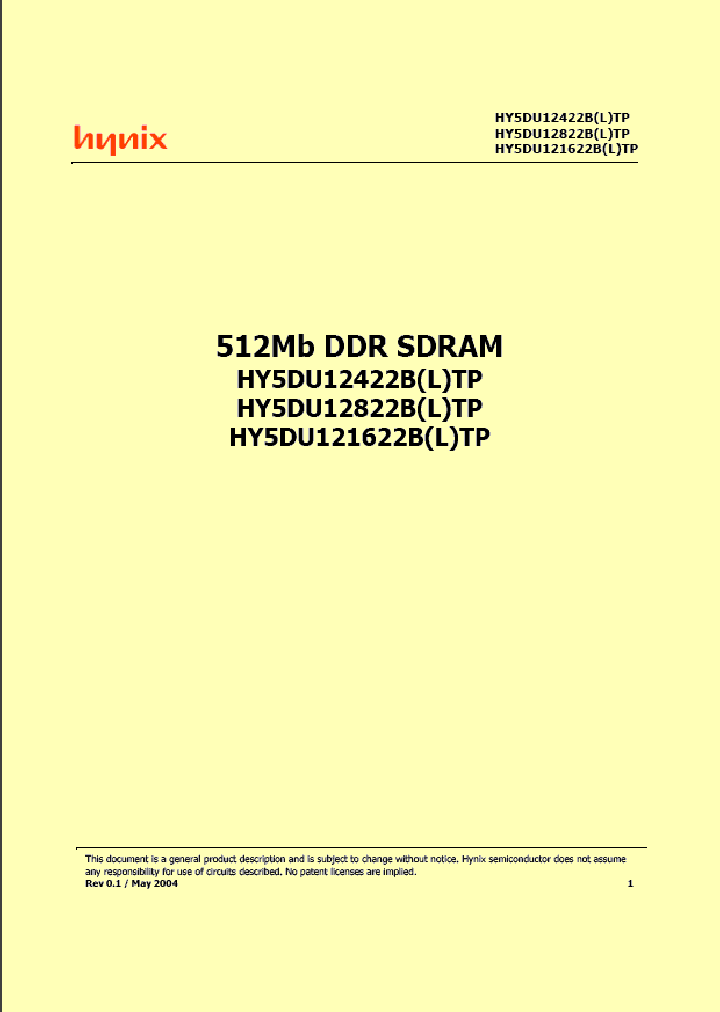 HY5DU12162_303170.PDF Datasheet