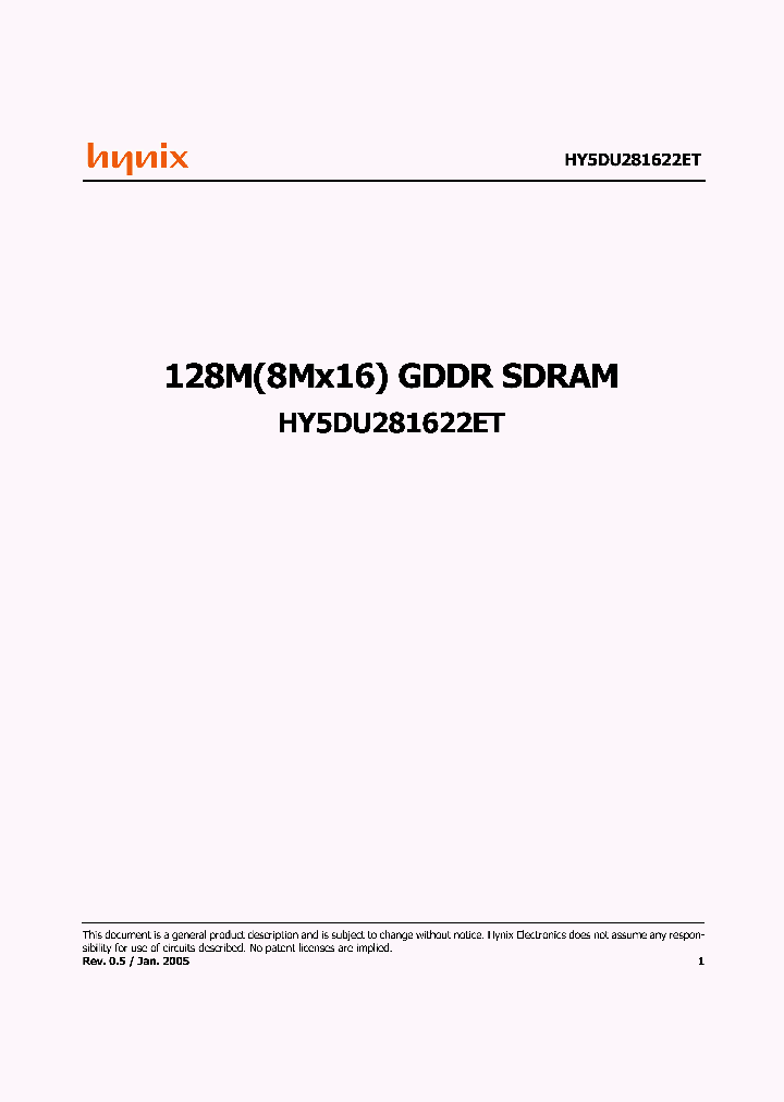 HY5DU281622ET_195824.PDF Datasheet