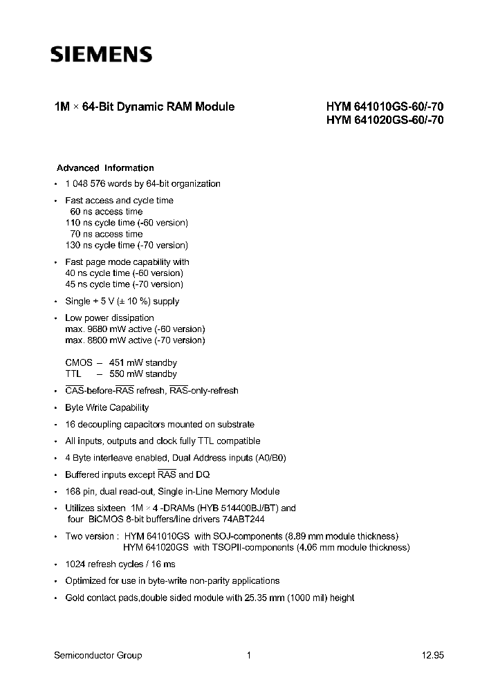 HYM641020GS-70_275773.PDF Datasheet