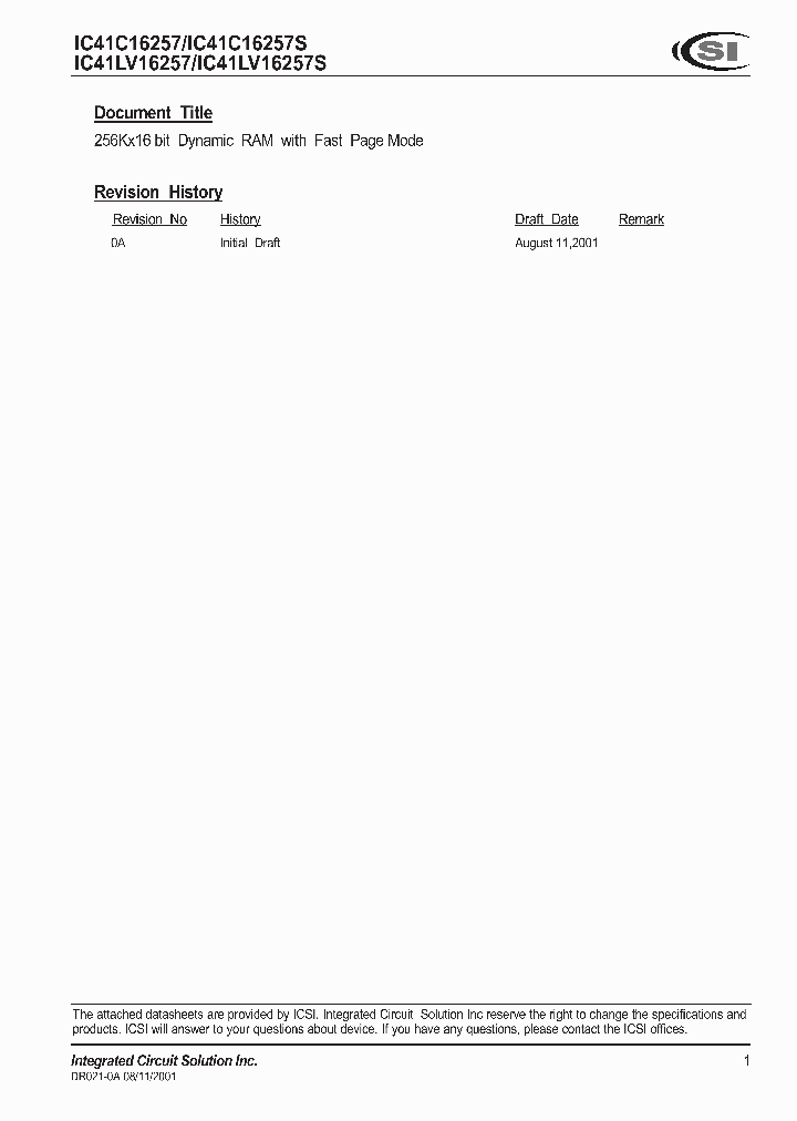 IC41C16257S_276897.PDF Datasheet