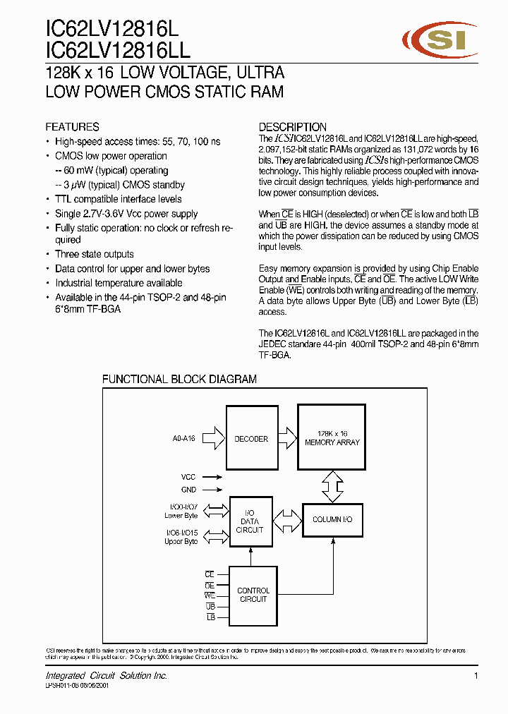 IC62LV12816LL_280082.PDF Datasheet