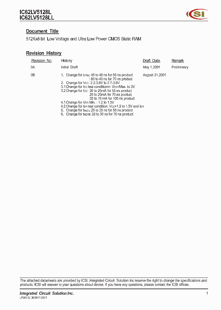 IC62LV5128LL_290146.PDF Datasheet