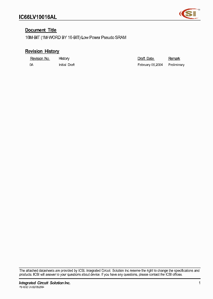 IC66LV10016AL_285266.PDF Datasheet