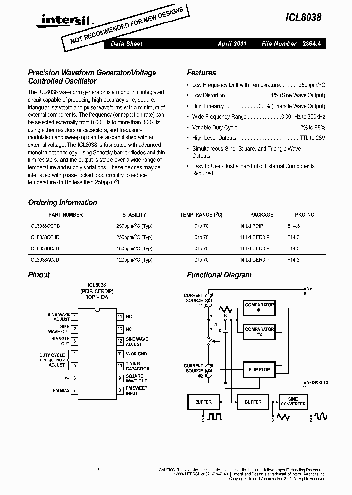 ICL8038CCJDNBSP_295473.PDF Datasheet