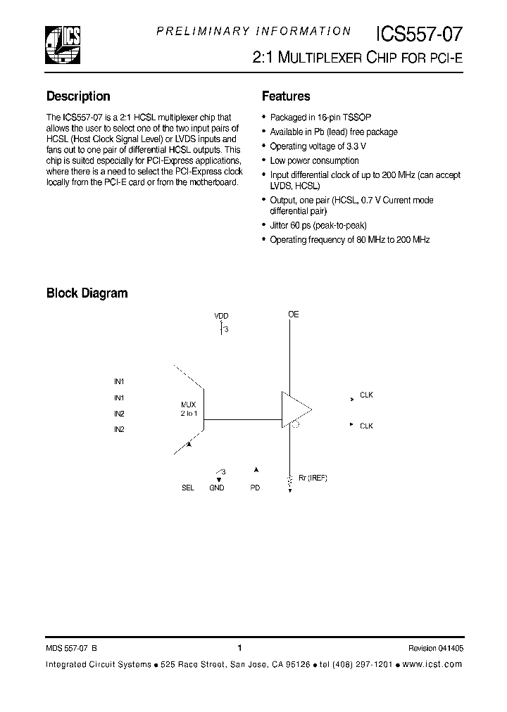 ICS557-07_224401.PDF Datasheet
