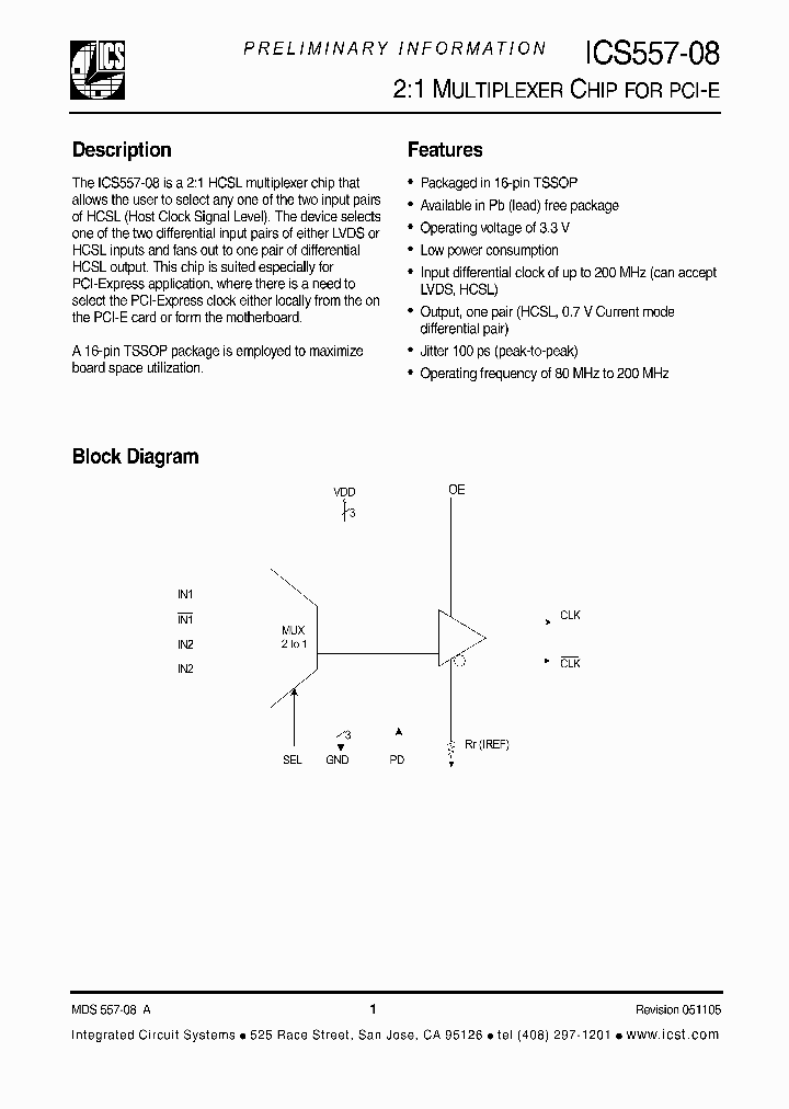 ICS557-08_224400.PDF Datasheet