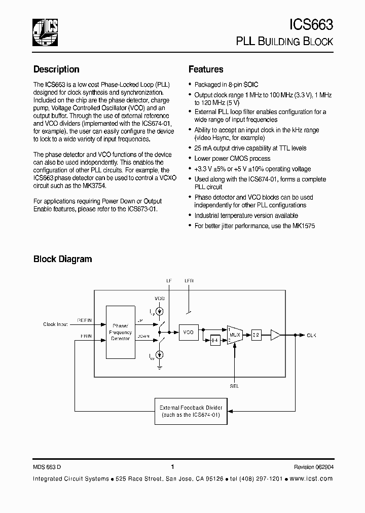 ICS663_289619.PDF Datasheet