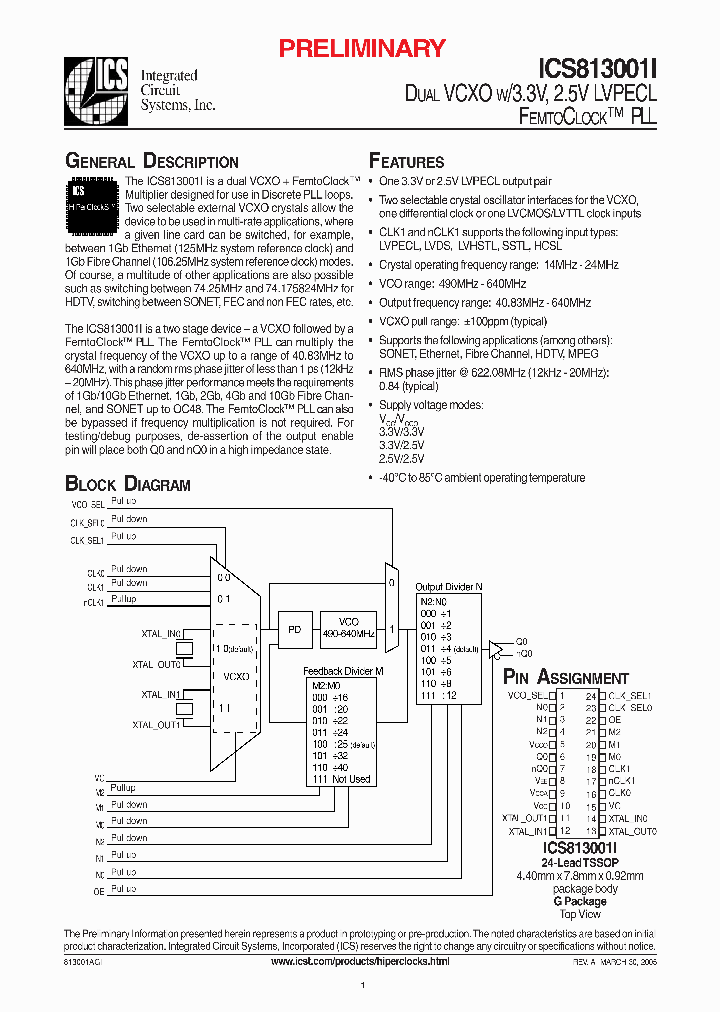 ICS813001I_276969.PDF Datasheet
