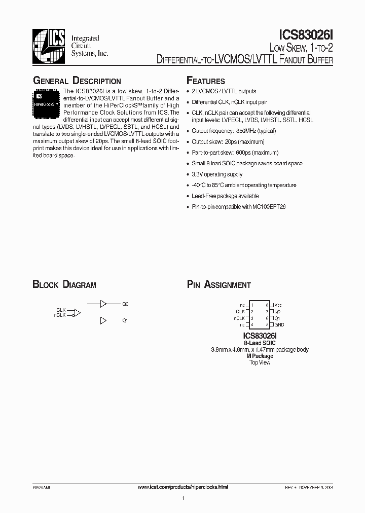 ICS83026I_292808.PDF Datasheet