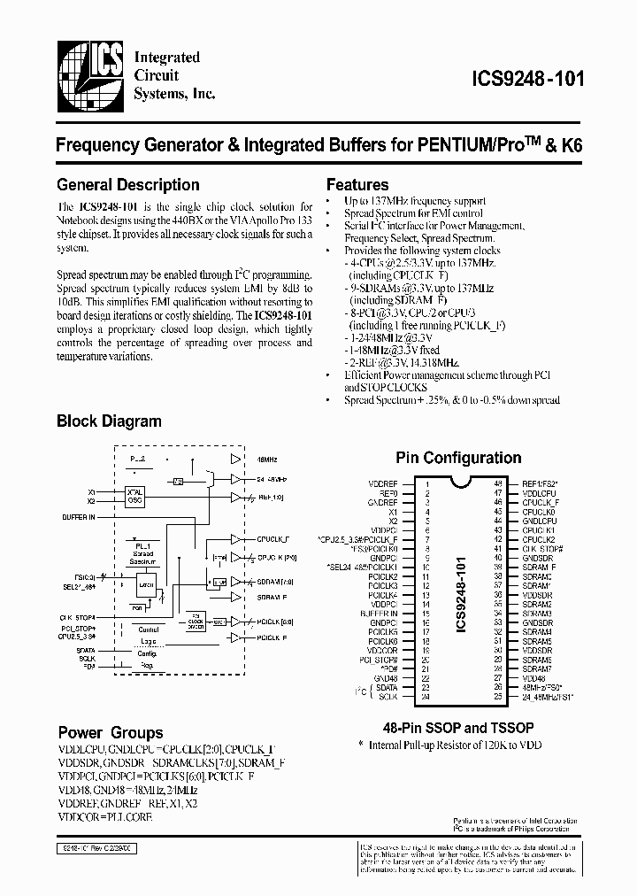 ICS9248-101_26352.PDF Datasheet