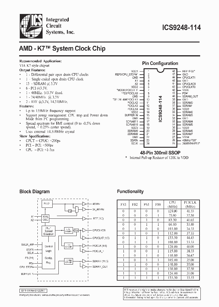 ICS9248-114_278186.PDF Datasheet
