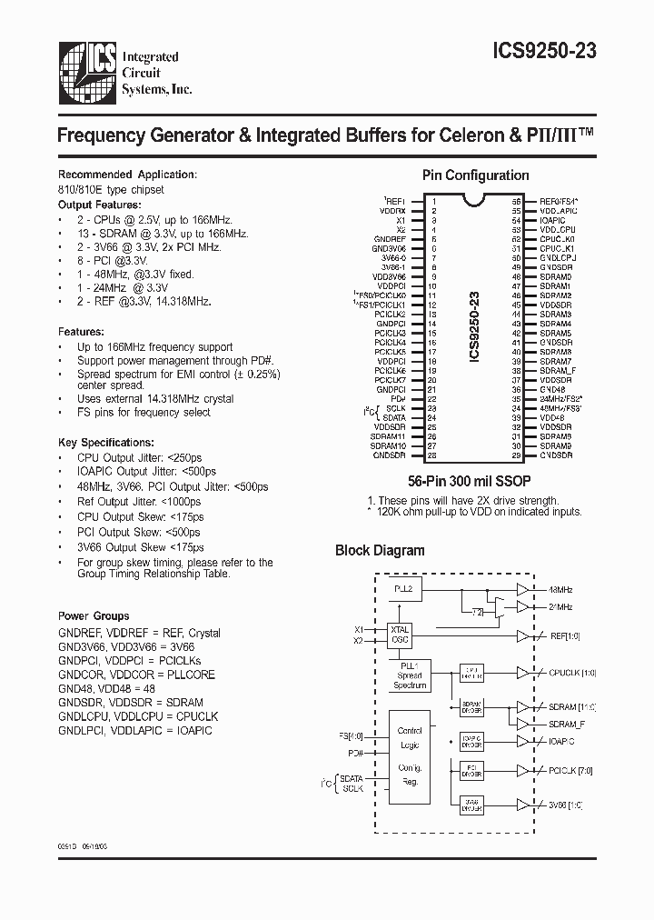 ICS9250-23_280386.PDF Datasheet