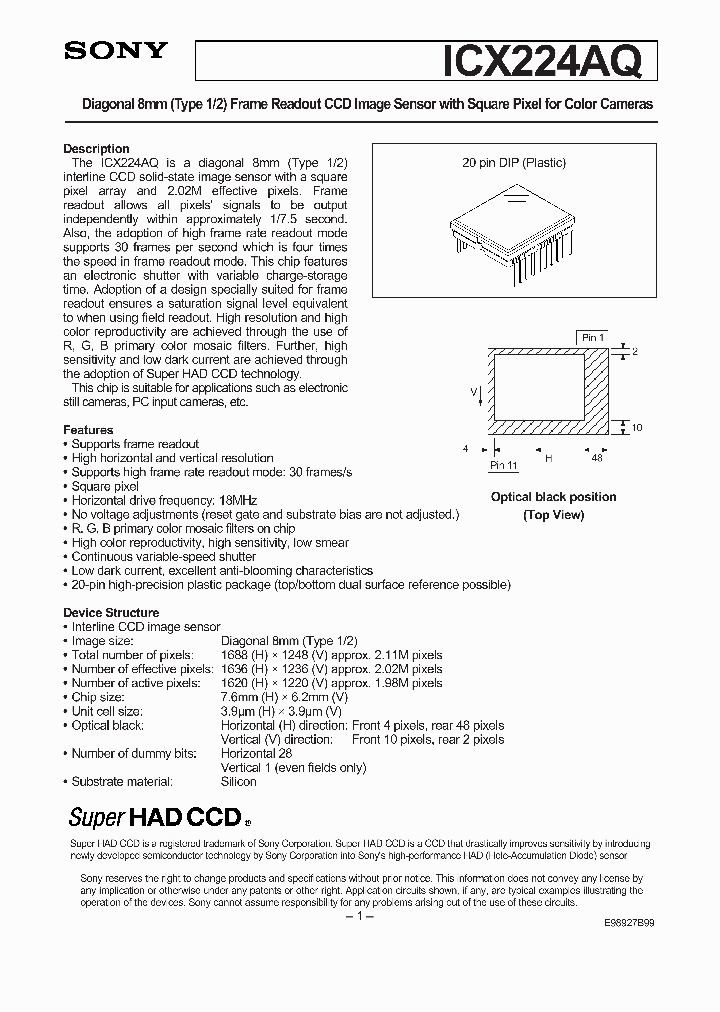 ICX224AQ_271365.PDF Datasheet