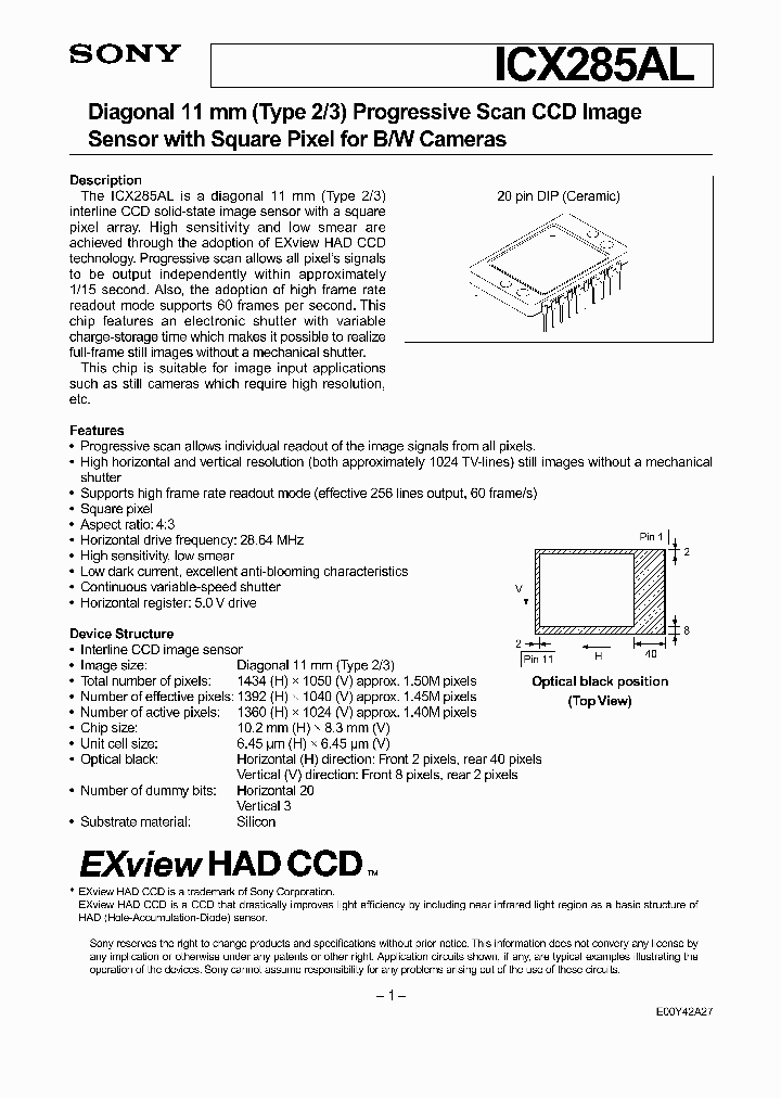 ICX285AL_287716.PDF Datasheet