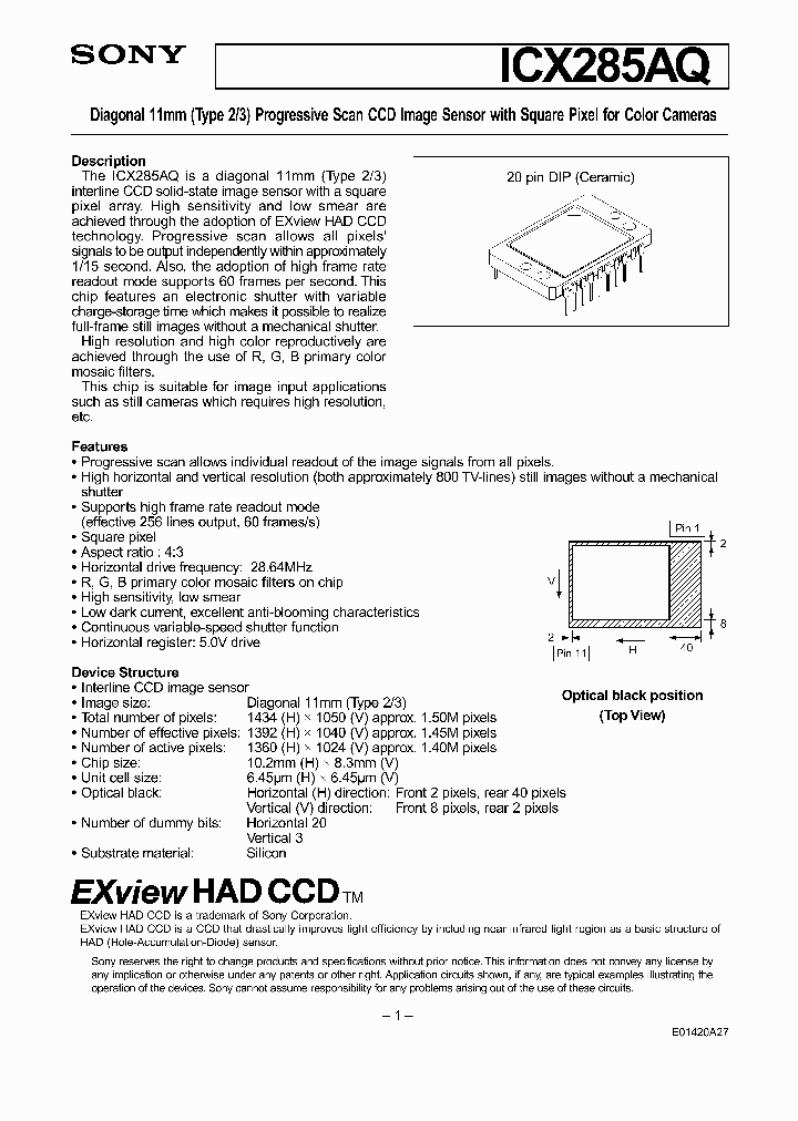 ICX285AQ_239671.PDF Datasheet