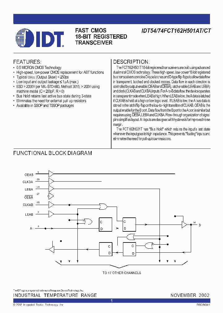 IDT74FCT162H501CT_294012.PDF Datasheet