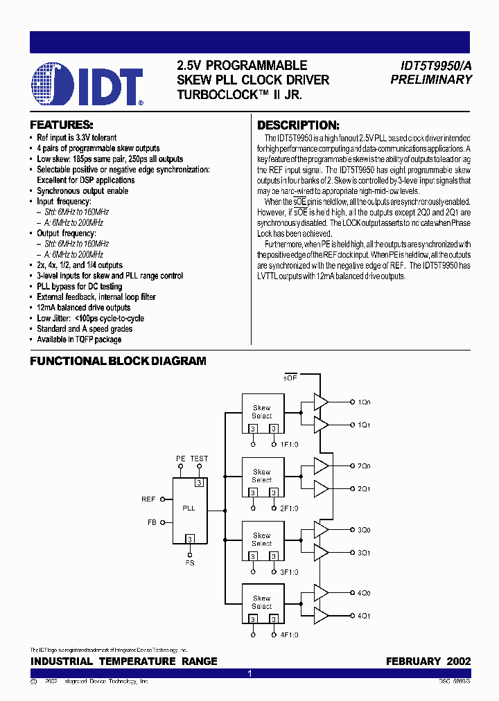 IDT5T9950A_285314.PDF Datasheet