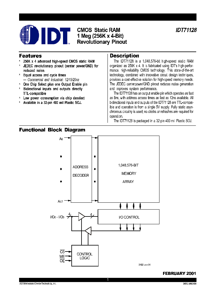 IDT71128_74225.PDF Datasheet