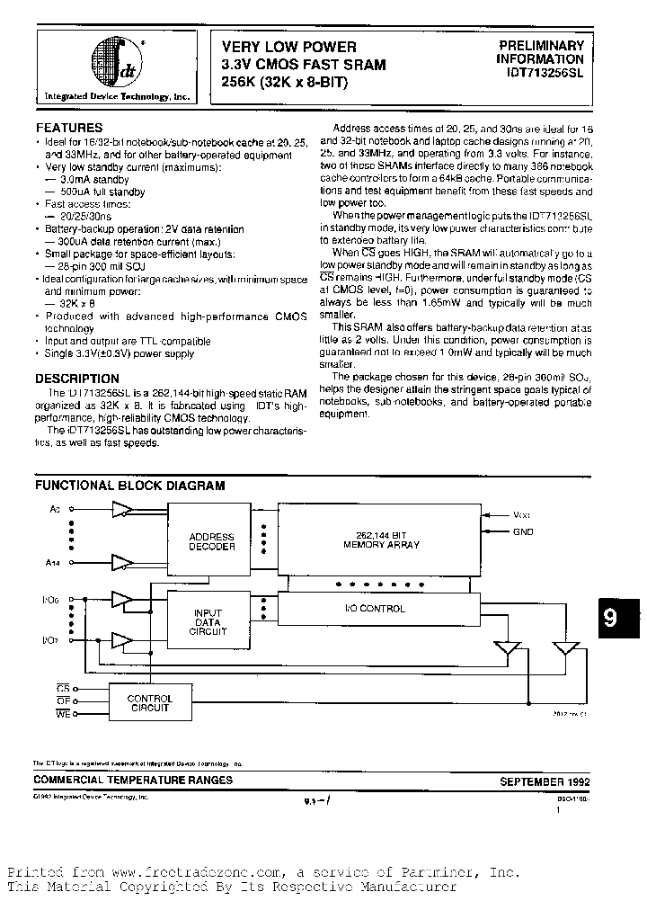 IDT713256SL_284154.PDF Datasheet