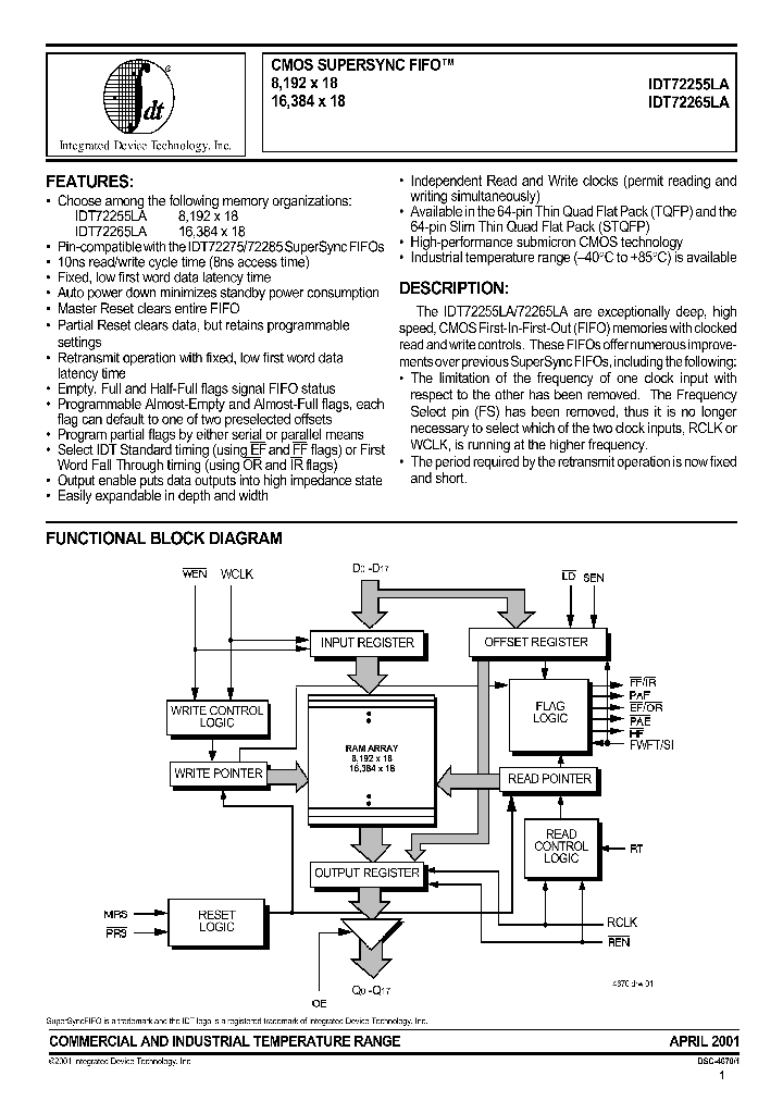 IDT72255LA_283886.PDF Datasheet