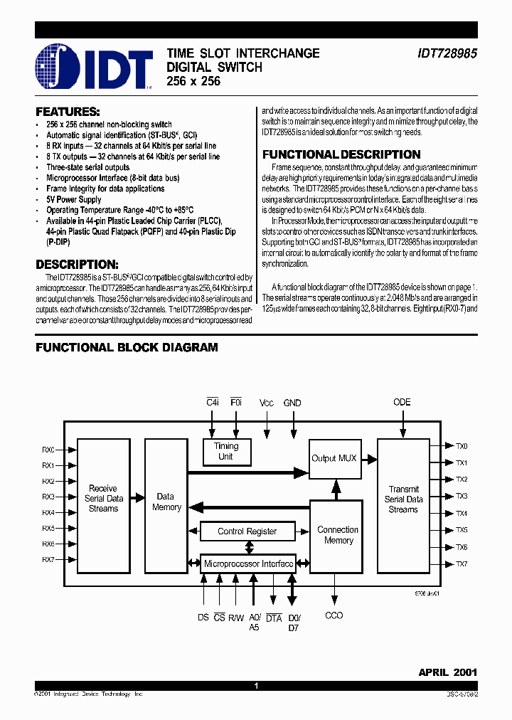 IDT728985_295513.PDF Datasheet
