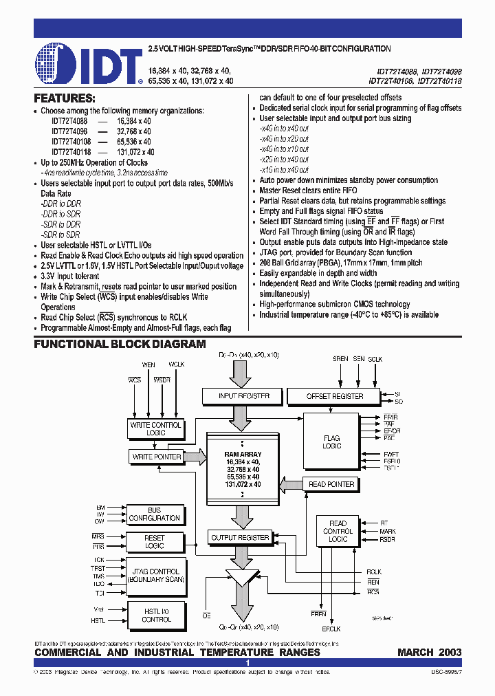IDT72T40108_270237.PDF Datasheet