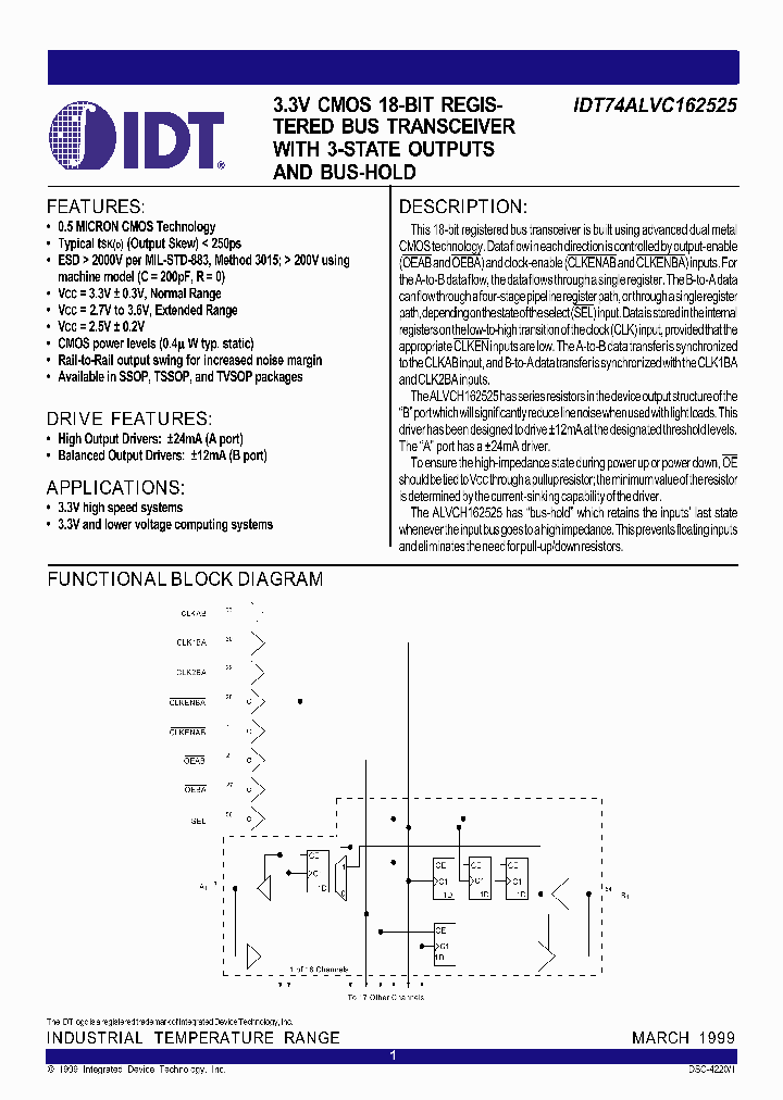IDT74ALVC162525_287362.PDF Datasheet