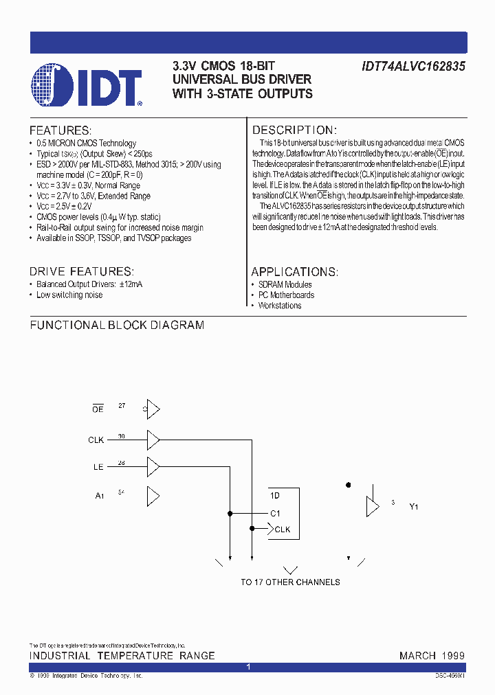IDT74ALVC162835_293975.PDF Datasheet