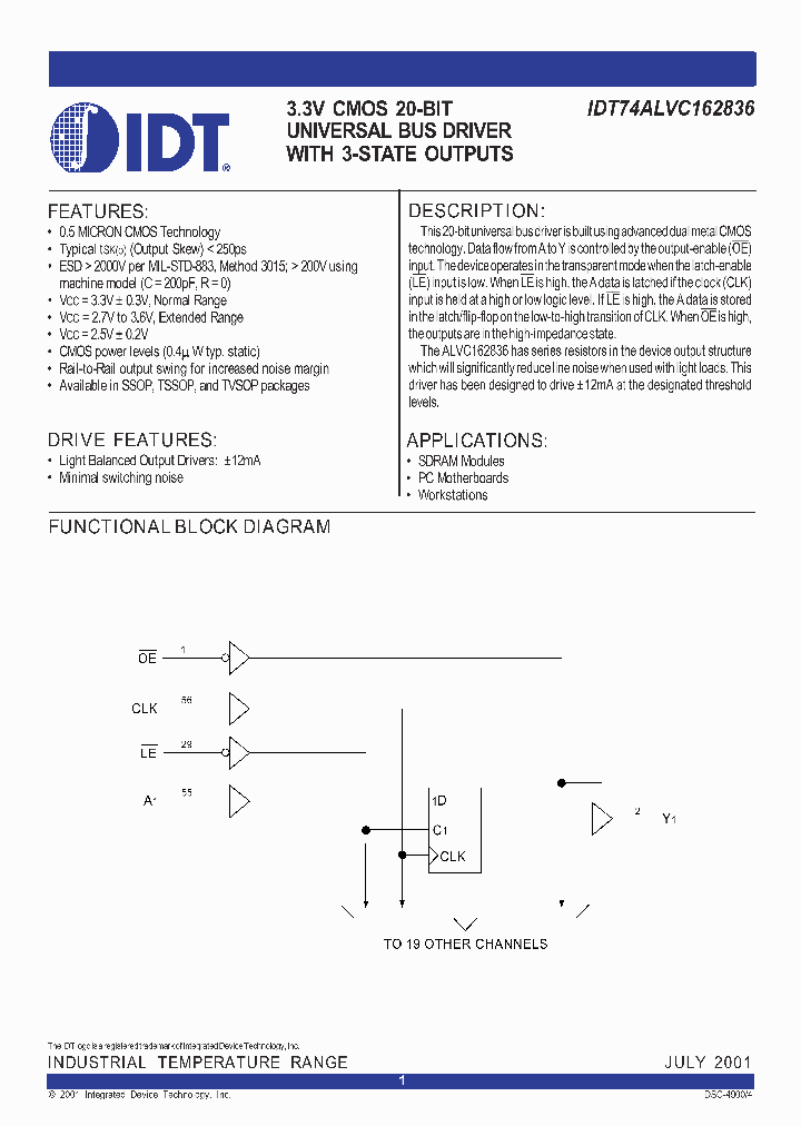 IDT74ALVC162836_293974.PDF Datasheet