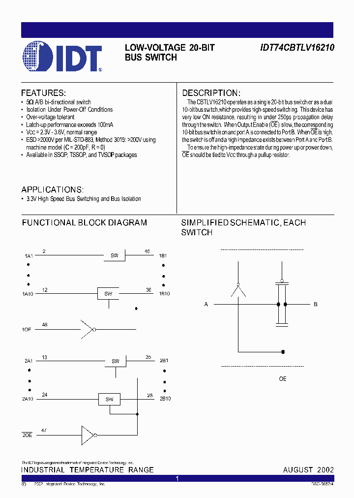 IDT74CBTLV16210_255052.PDF Datasheet