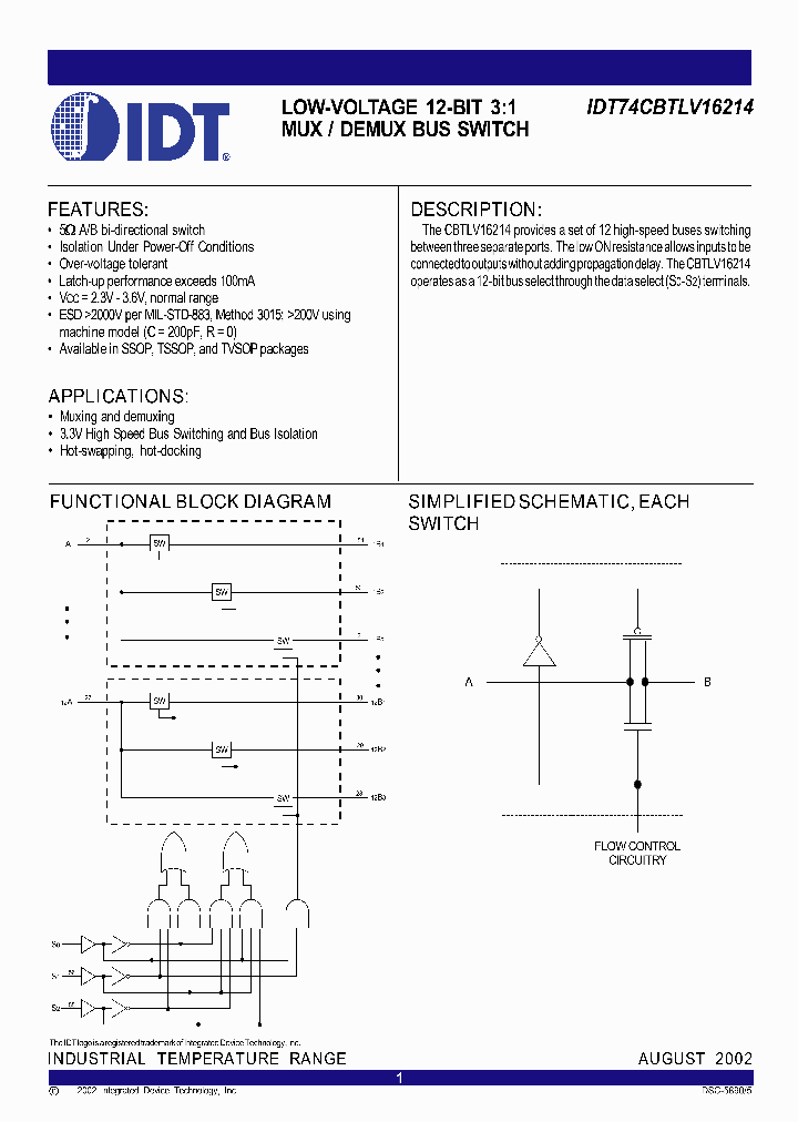 IDT74CBTLV16214_255060.PDF Datasheet