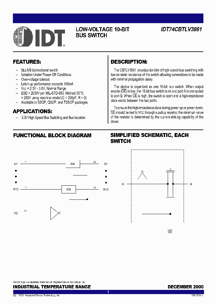 IDT74CBTLV3861_293552.PDF Datasheet