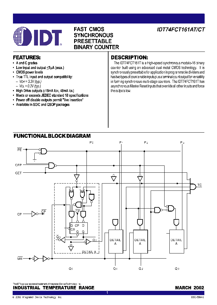 IDT74FCT161AT_278745.PDF Datasheet