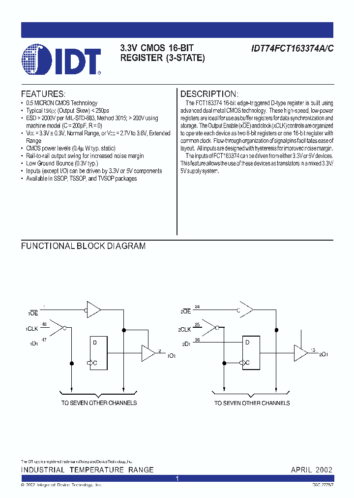 IDT74FCT163374C_258264.PDF Datasheet