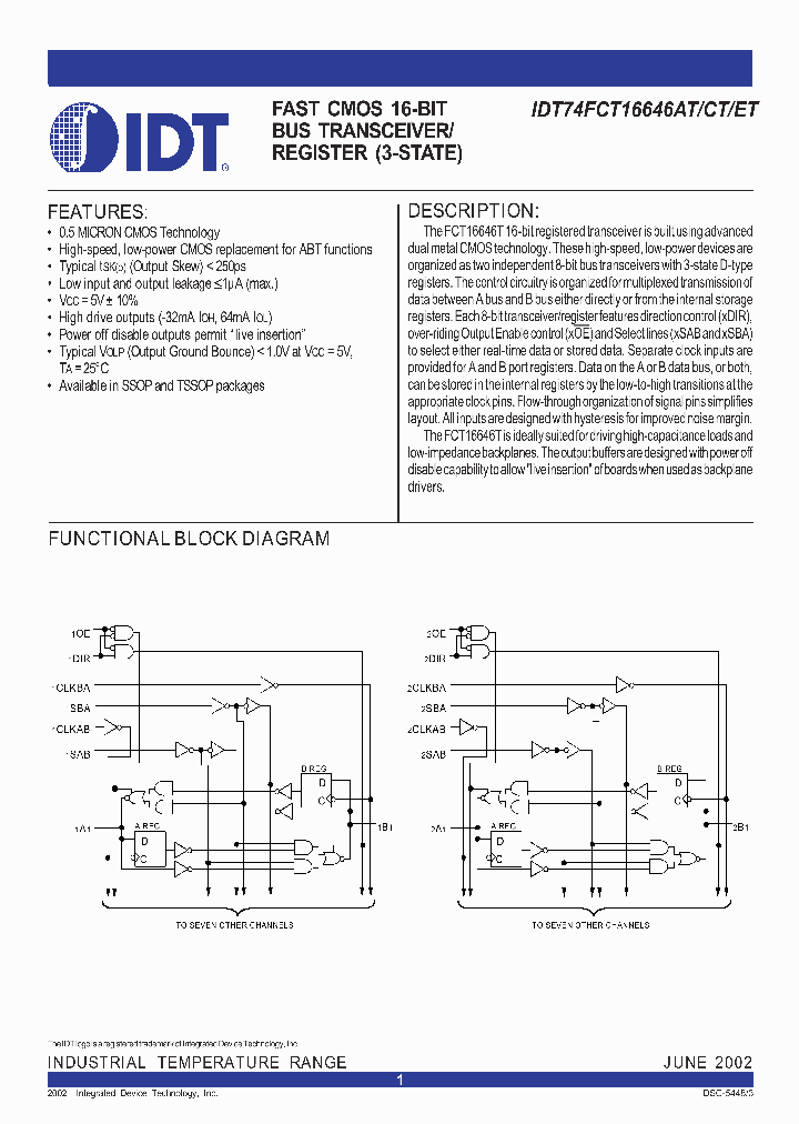 IDT74FCT16646ET_292353.PDF Datasheet
