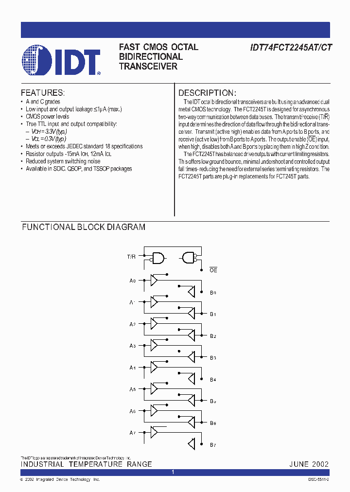 IDT74FCT2245CT_247840.PDF Datasheet