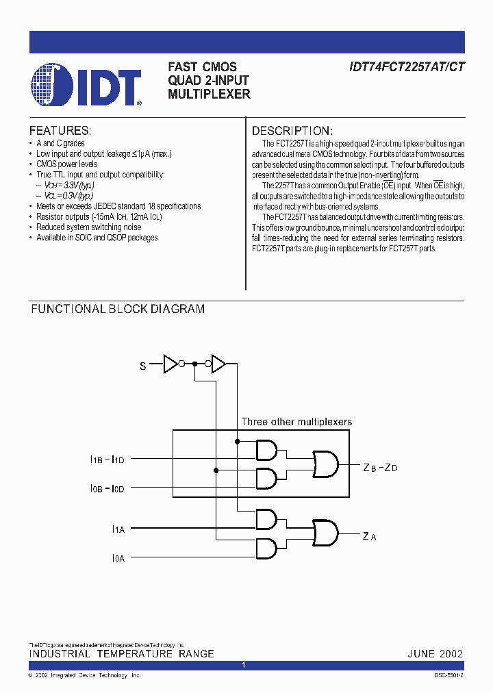 IDT74FCT2257CT_247838.PDF Datasheet