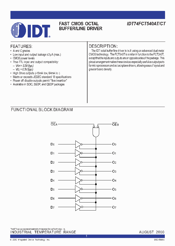 IDT74FCT540AT_286695.PDF Datasheet