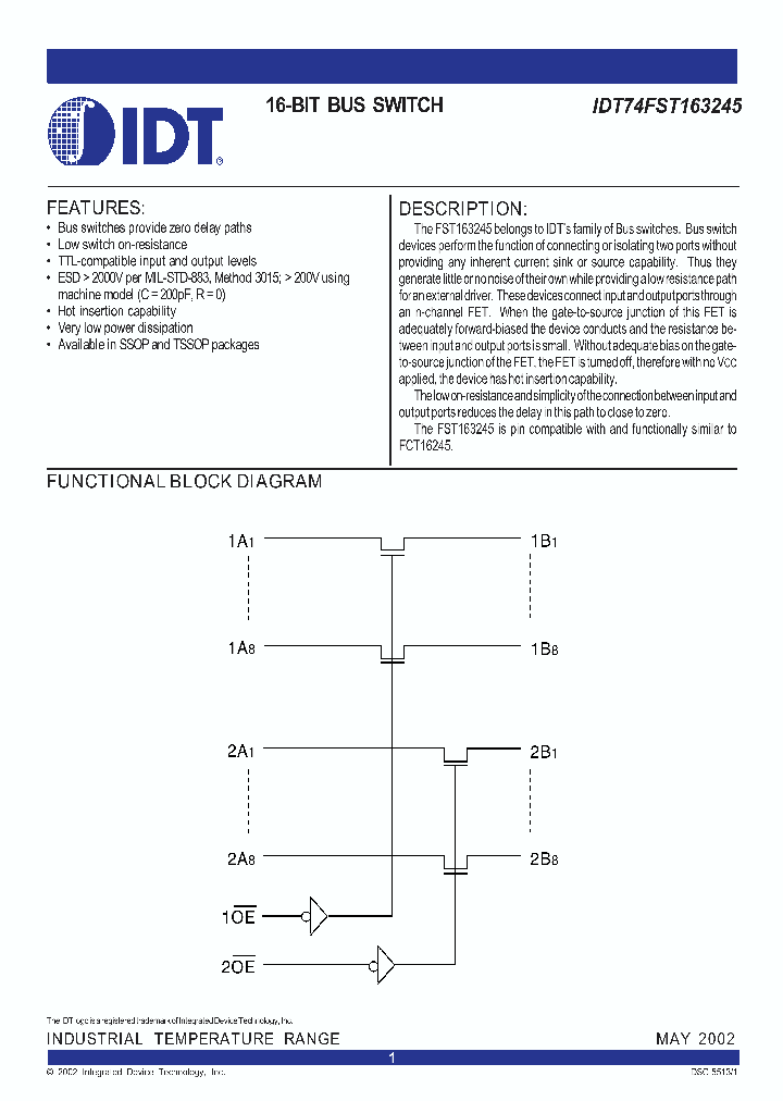 IDT74FST163245_279672.PDF Datasheet