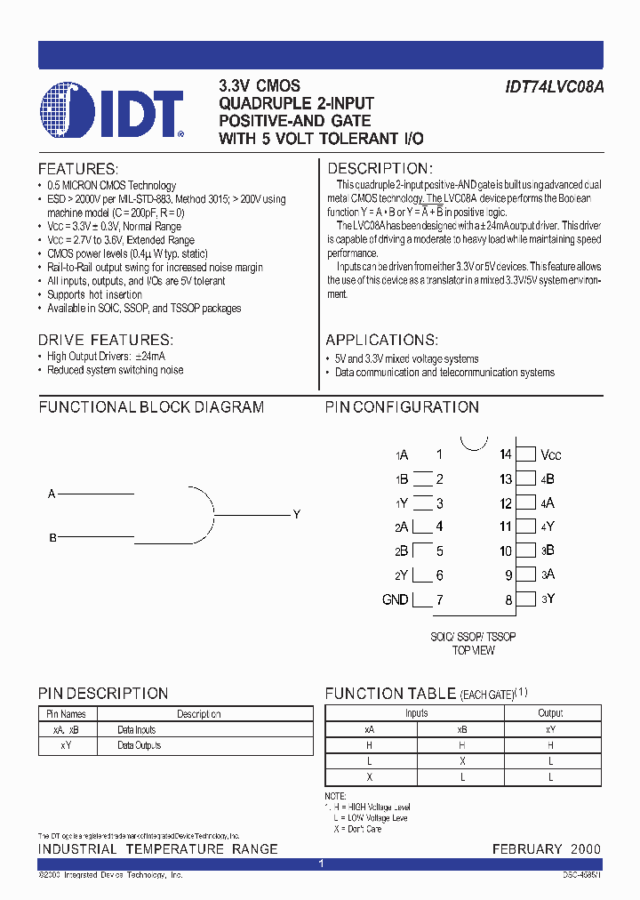 IDT74LVC08A_287742.PDF Datasheet