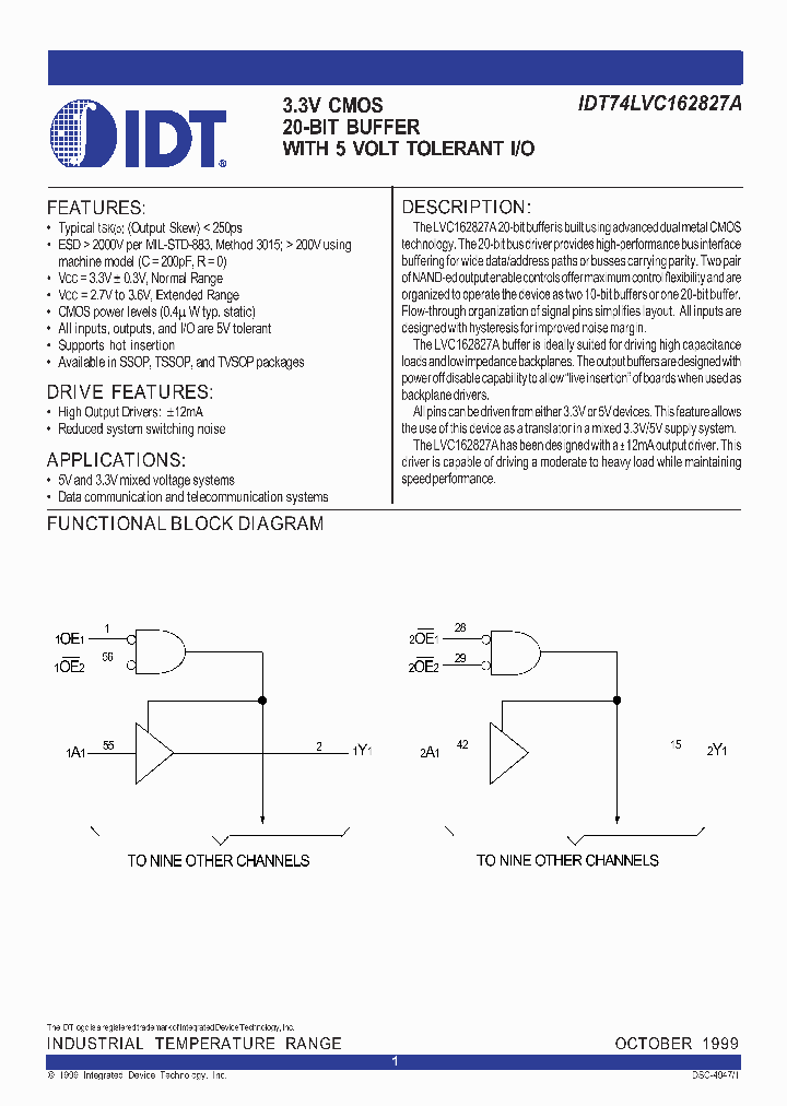 IDT74LVC162827A_293961.PDF Datasheet