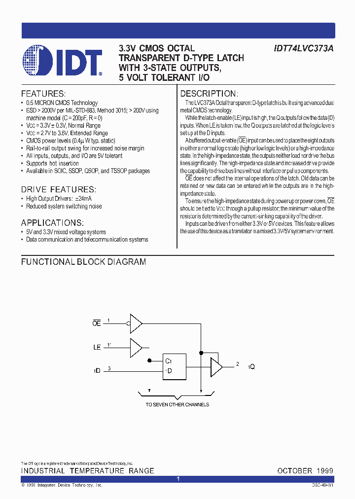 IDT74LVC373A_284266.PDF Datasheet