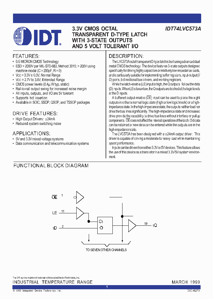 IDT74LVC573A_277872.PDF Datasheet