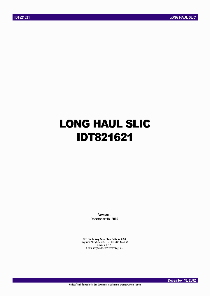 IDT821621_288631.PDF Datasheet